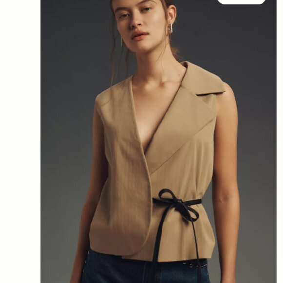 Brand New Mare Mare Sleeveless Tie Wrap Blouse - Picture 4 of 7